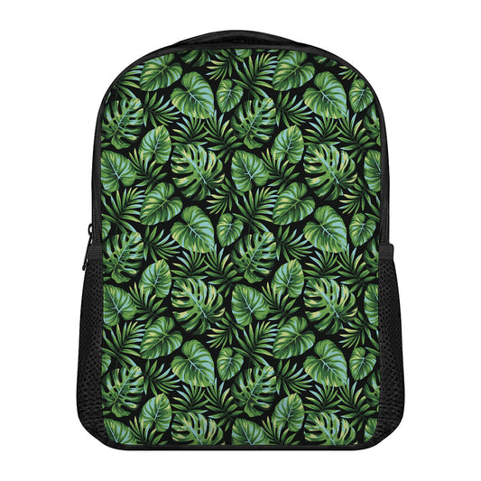Tropical Monstera Leaves Pattern Print Casual Backpack