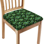 Tropical Monstera Leaves Pattern Print Chair Cushion Cover