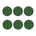 Tropical Monstera Leaves Pattern Print Coaster Set