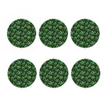 Tropical Monstera Leaves Pattern Print Coaster Set