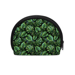 Tropical Monstera Leaves Pattern Print Coin Purse