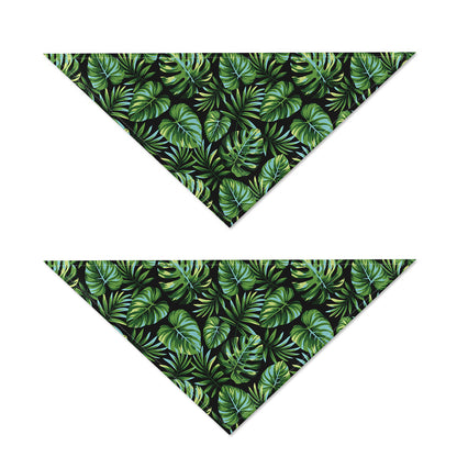 Tropical Monstera Leaves Pattern Print Dog Bandana