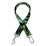 Tropical Monstera Leaves Pattern Print Dog Seat Belt