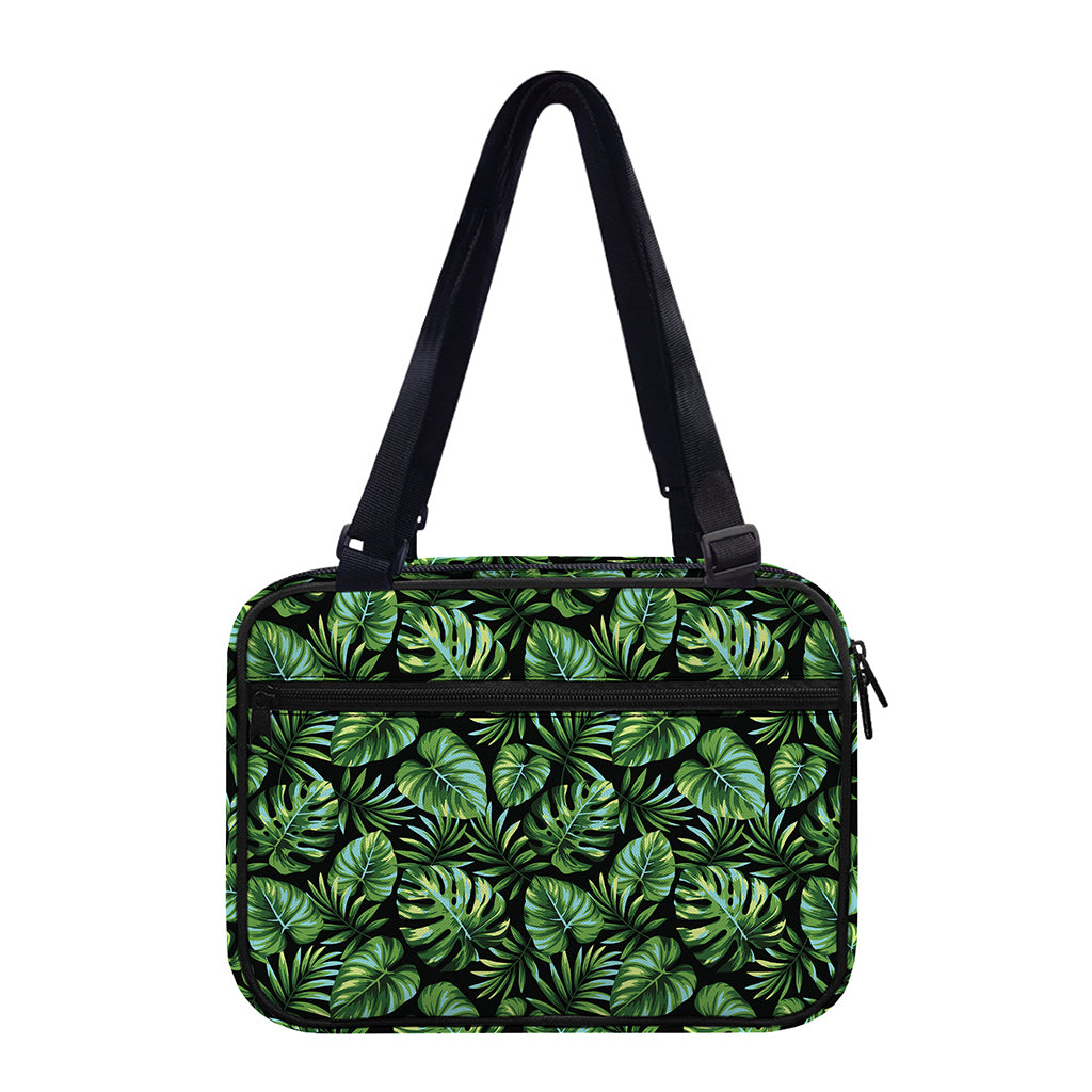 Tropical Monstera Leaves Pattern Print Double Strap Bible Bag