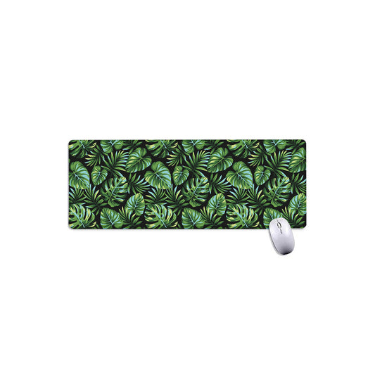 Tropical Monstera Leaves Pattern Print Extended Mouse Pad