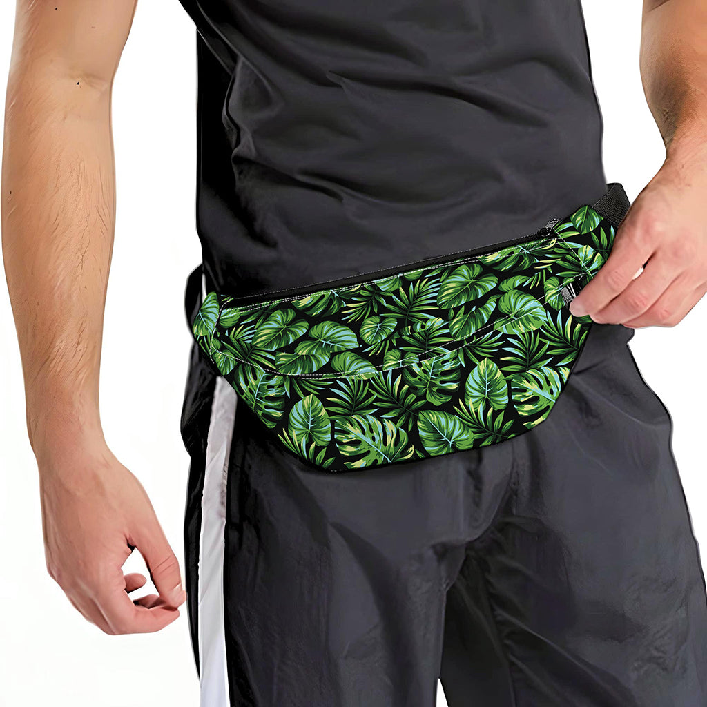 Tropical Monstera Leaves Pattern Print Fanny Pack