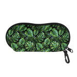 Tropical Monstera Leaves Pattern Print Glasses Case