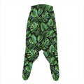 Tropical Monstera Leaves Pattern Print Hammer Pants