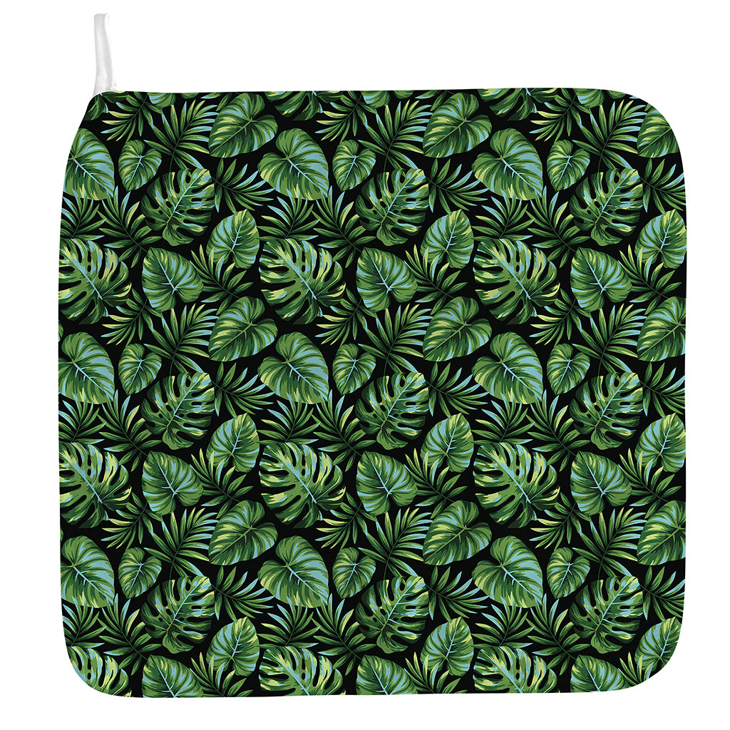 Tropical Monstera Leaves Pattern Print Hand Towel