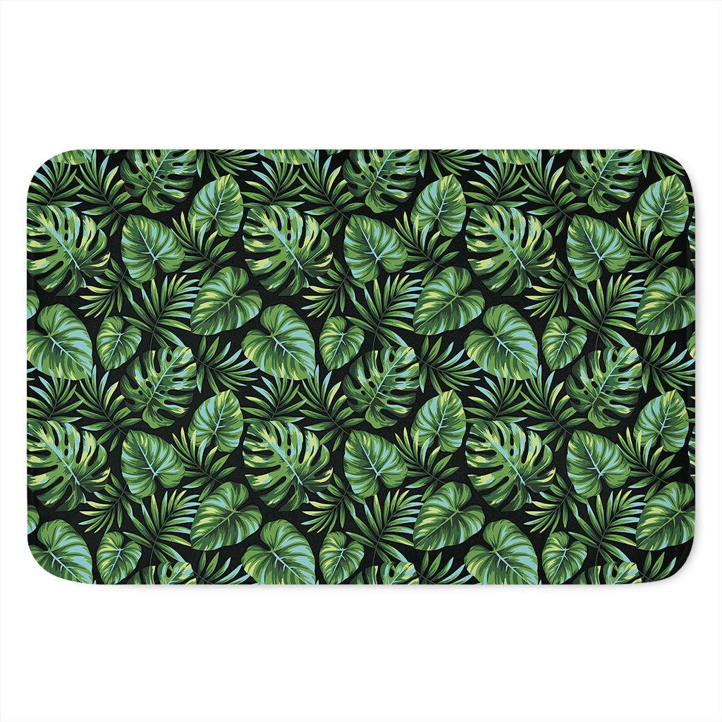 Tropical Monstera Leaves Pattern Print Indoor Door Mat