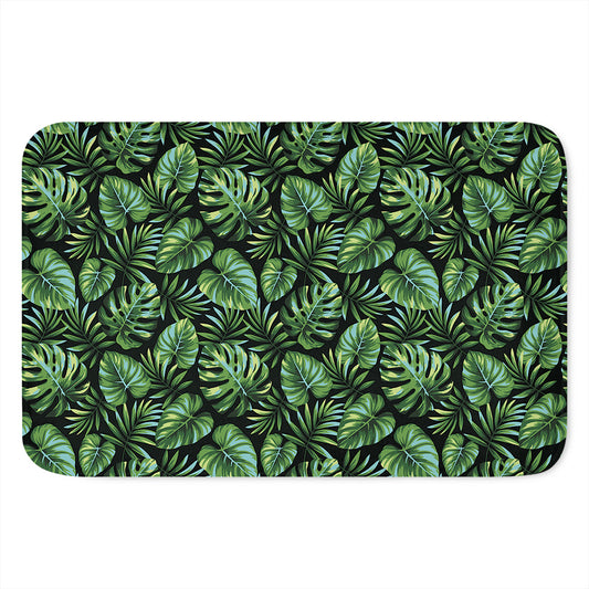 Tropical Monstera Leaves Pattern Print Indoor Door Mat