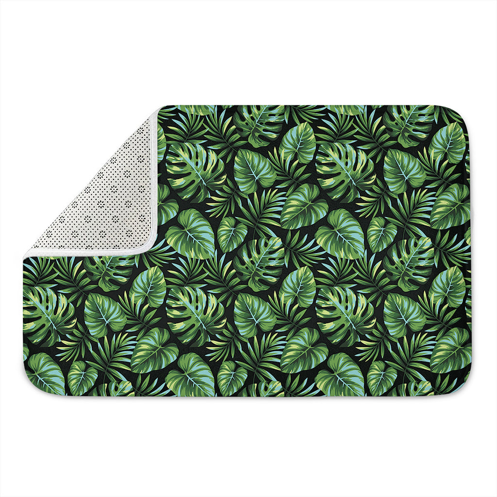 Tropical Monstera Leaves Pattern Print Indoor Door Mat