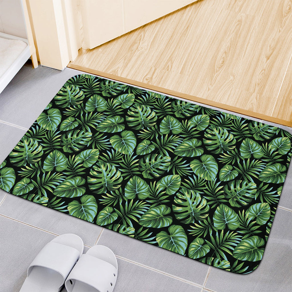 Tropical Monstera Leaves Pattern Print Indoor Door Mat