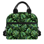 Tropical Monstera Leaves Pattern Print Insulated Lunch Bag