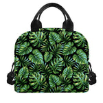 Tropical Monstera Leaves Pattern Print Insulated Lunch Bag