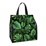 Tropical Monstera Leaves Pattern Print Insulated Lunch Tote