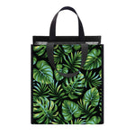 Tropical Monstera Leaves Pattern Print Insulated Lunch Tote