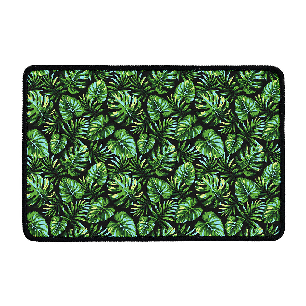 Tropical Monstera Leaves Pattern Print Kitchen Mat