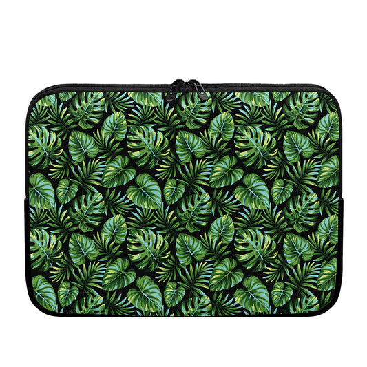 Tropical Monstera Leaves Pattern Print Laptop Sleeve