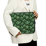 Tropical Monstera Leaves Pattern Print Laptop Sleeve