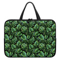 Tropical Monstera Leaves Pattern Print Laptop Sleeve With Handle