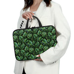 Tropical Monstera Leaves Pattern Print Laptop Sleeve With Handle
