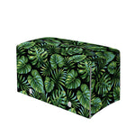 Tropical Monstera Leaves Pattern Print Leather Tissue Box Cover