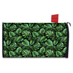 Tropical Monstera Leaves Pattern Print Mailbox Cover