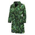 Tropical Monstera Leaves Pattern Print Men's Bathrobe