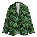 Tropical Monstera Leaves Pattern Print Men's Blazer