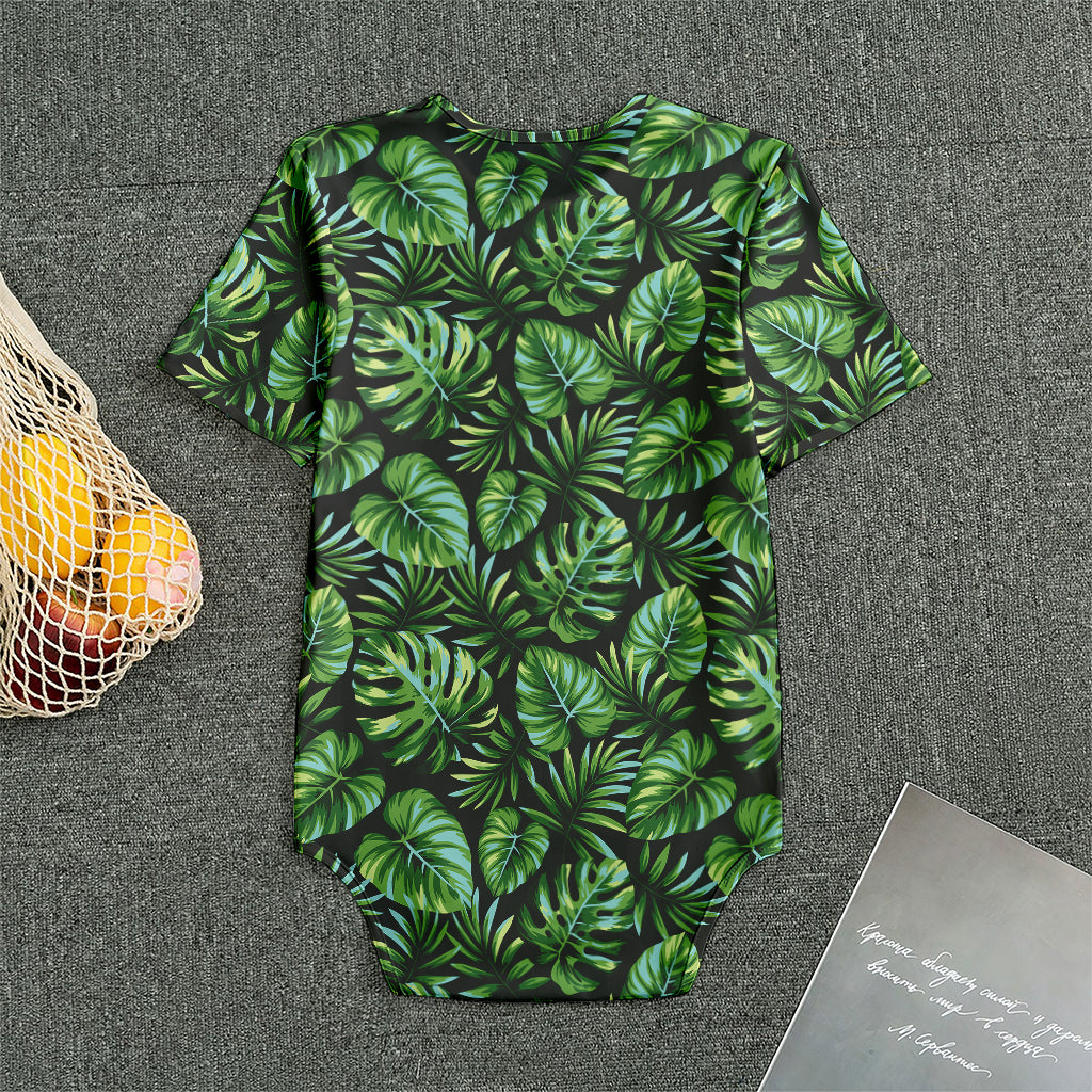 Tropical Monstera Leaves Pattern Print Men's Bodysuit