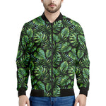 Tropical Monstera Leaves Pattern Print Men's Bomber Jacket