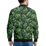 Tropical Monstera Leaves Pattern Print Men's Bomber Jacket