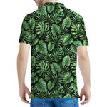 Tropical Monstera Leaves Pattern Print Men's Polo Shirt
