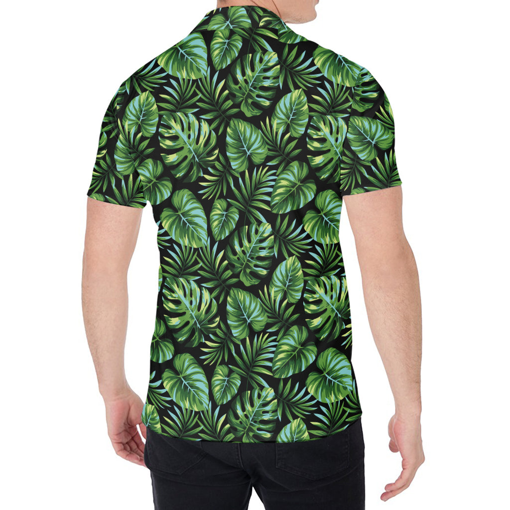 Tropical Monstera Leaves Pattern Print Men's Shirt