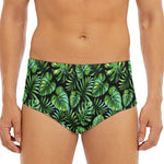 Tropical Monstera Leaves Pattern Print Men's Triangle Swim Briefs