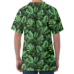Tropical Monstera Leaves Pattern Print Men's Velvet T-Shirt