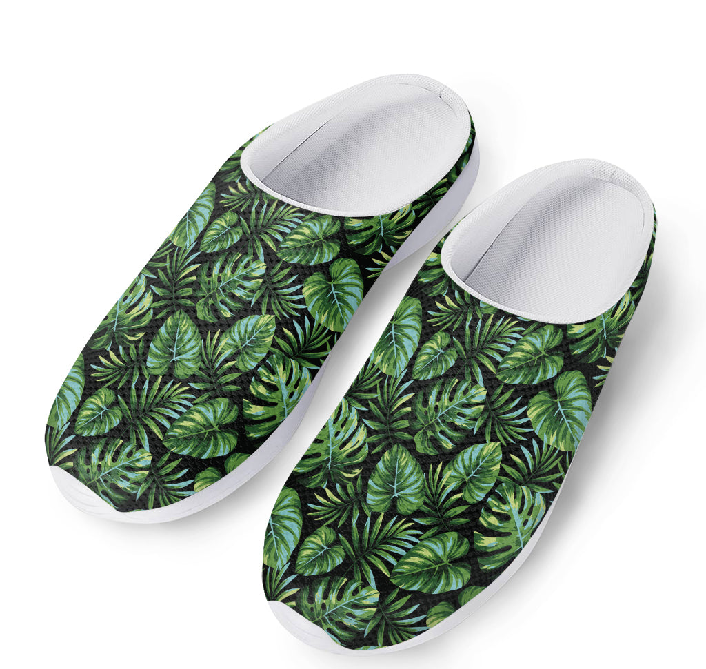 Tropical Monstera Leaves Pattern Print Mesh Casual Shoes