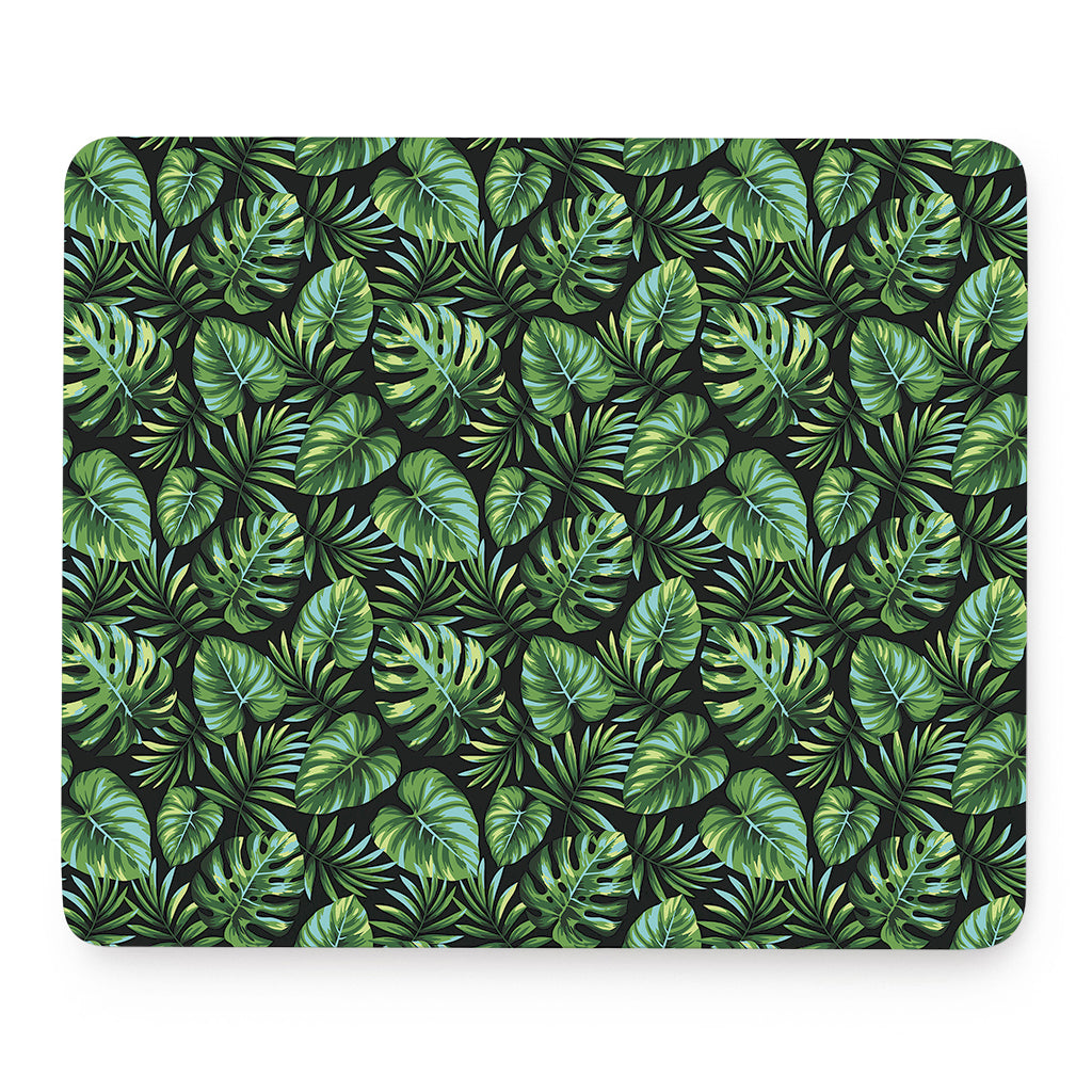Tropical Monstera Leaves Pattern Print Mouse Pad