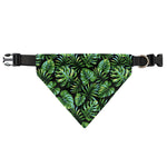 Tropical Monstera Leaves Pattern Print Over The Collar Dog Bandana