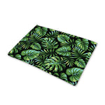 Tropical Monstera Leaves Pattern Print Pet Cooling Mat Cover