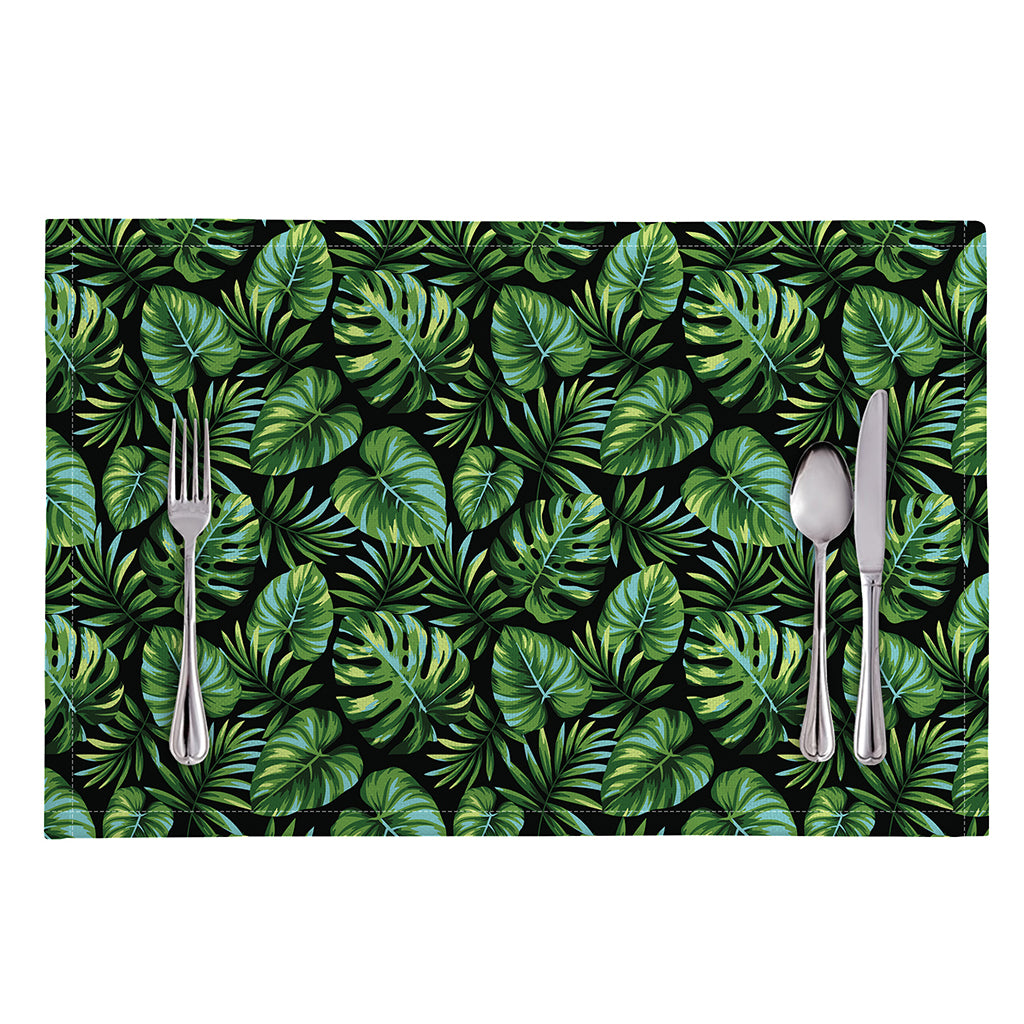 Tropical Monstera Leaves Pattern Print Placemat