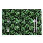 Tropical Monstera Leaves Pattern Print Placemat