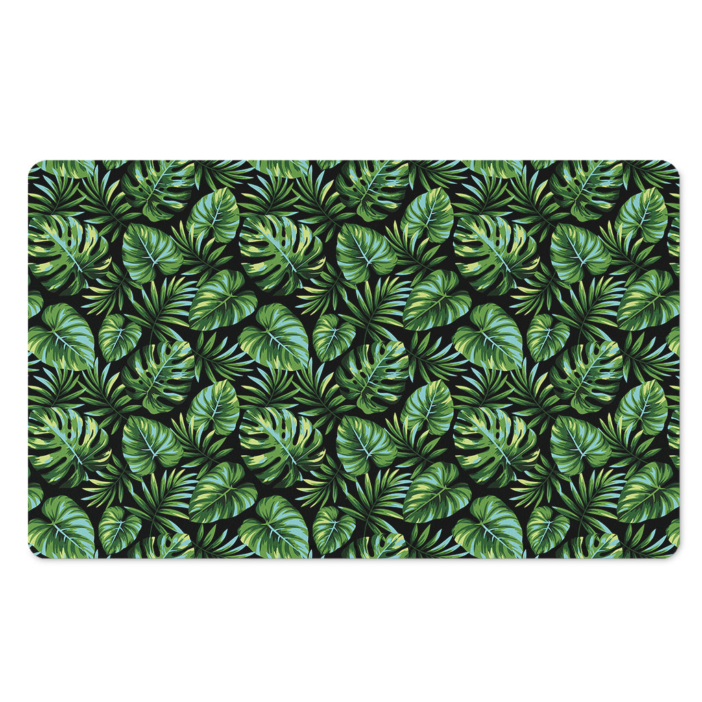 Tropical Monstera Leaves Pattern Print Polyester Doormat