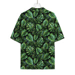 Tropical Monstera Leaves Pattern Print Rayon Hawaiian Shirt