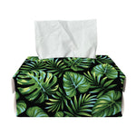 Tropical Monstera Leaves Pattern Print Rectangle Tissue Box Cover