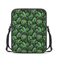 Tropical Monstera Leaves Pattern Print Rectangular Crossbody Bag
