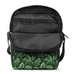 Tropical Monstera Leaves Pattern Print Rectangular Crossbody Bag