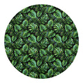 Tropical Monstera Leaves Pattern Print Round Blanket