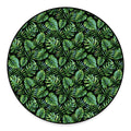 Tropical Monstera Leaves Pattern Print Round Floor Mat